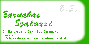 barnabas szalmasi business card