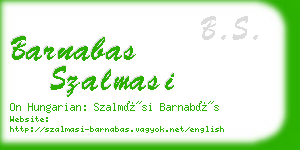 barnabas szalmasi business card